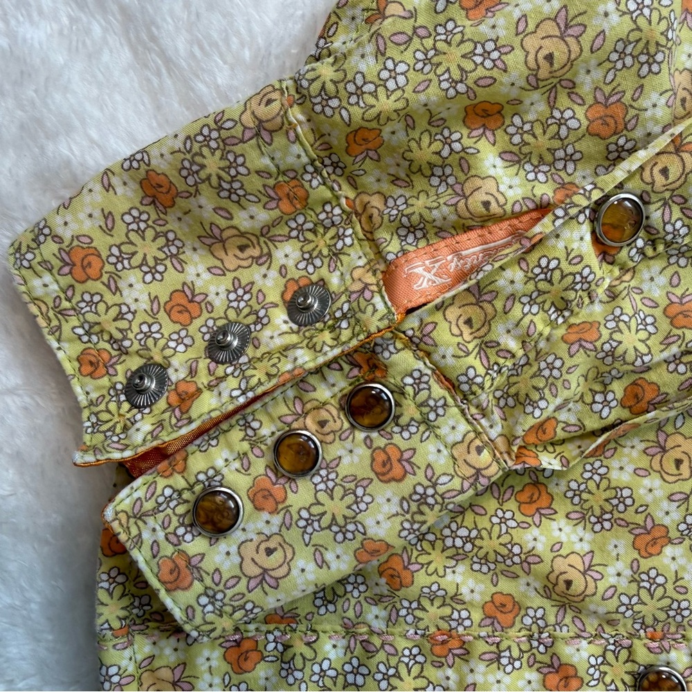 Wrangler Twenty X Fit Vintage / Retro Floral Cowgirl Button-Up Shirt - Picture 3 of 9